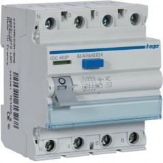 CDC440P - Inter. dif. 4P 40A 30 mA tipo AC 4 M HAGER