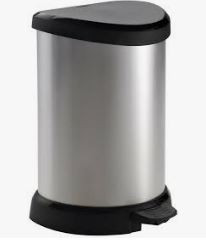 KETER CURVER 220959 Cubo IML Metalizado fecho pedal 20L P(cm)30,3 A(cm)44,8 L(cm)26,8