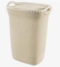KETER CURVER 228391 Hamper Knit 57L branco Oasis P(cm)45,2 A(cm)61,4 L(cm)34,1