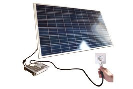 Kits Autoconsumo fotovoltaicos entre 280W e 1700W _ estrutura Telhado plano