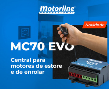 MOTORLINE MC70 - C/ CAIXA INCLUÍDA MOTORES DE ENROLAR - ELECTRÓNICA