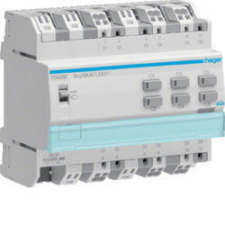 TYA606E - Actuador bin. 6 canais 16A KNX-S c/ med. HAGER EAN:3250616059917