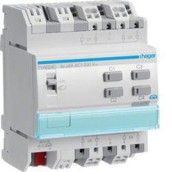 TYA624C - Actuador est./pers. 4 canais 230V KNX-S HAGER EAN:3250616059665