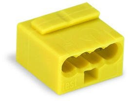 WAGO - Ligador MICRO PUSH WIRE { B 0,6-0,8mm' | amarelo | 4 condutores | ref. 243-504