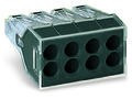 WAGO - Ligador PUSH WIRE | até 0 2,5mm' | cinzento escuro I transparente | 8 condutores | ref. 773-108