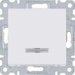 WL0220 - lumina 2 Comut. escada c/sinaliz, branco HAGER EAN:8694407000330