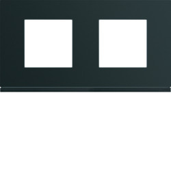 WXP0212 - gallery 2x2M Quadro x2 horiz., preto HAGER EAN:3250617199407