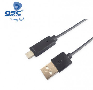 001402967 - Cabo USB macho para USB tipo C macho 2.0 - 1.5M 8433373029675