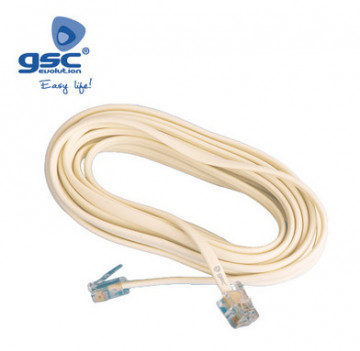 002600950 - 6p4c / 2,5M Macho para Macho - Extensão - Branco 8436021949509