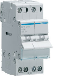01 - SFT240 - 3250615510921 Inversor Modular c/ponto zero, 2P 40A HAGER