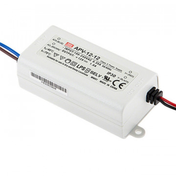 201153.112 - Fonte de Alimentação Mean Well 12Vdc 12W IP42 APV - Quant. fornecida = 1 un