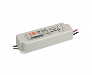 201176.220 - Fonte de Alimentação Estanque Mean Well 24Vdc 20W IP67 LPV - Quant. fornecida = 1 un