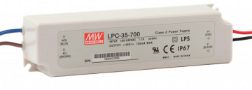 202186.47 - Drive CC Led Mean Well IP67 9-48Vdc 700mA LPC-35 - Quant. fornecida = 1 un