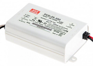 202293.142 - Drive CC Dim. Triac Mean Well 350mA 40-58Vdc PCD-25 Ideal para Dimar paineis de 15W a 18W - Quant. fornecida = 1 un