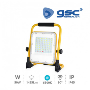 202605002 - Projetor LED com saída USB de bateria 50W 6500K para luz de emergência 8433373042667