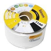 214102 -8424450103449 TELEVES - Cabo Coaxial T-100plus PVC ITED Eca Class A 16VRtC Ø 1,13/4,8/6,6mm Branco
