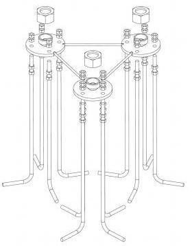 3143 -8424450137697 TELEVES - Base Fixa Chumbar Torre 550 Zinco+RPR