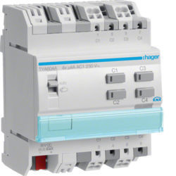 42 - TYA604A - 3250616059863 Actuador bin./est. 4 canais 4A KNX-S HAGER