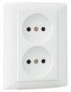 70321 CAT - TOMADA DUPLA MONOBLOCO 2P ANTRACITE EFAPEL 5603011048105