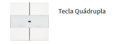 90600 TDU - TECLA P/BOTÃO PRESSÃO QUÁDRUPLO MBT DOURADA EFAPEL 5603011606824