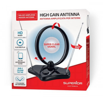 Antena TV digital para interiores NAI001