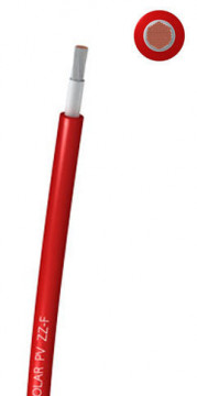 Cabo Solar 4 mm Vermelho - ZZ-F4