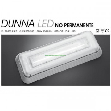 EMERGENCIA LED 30 LUMENES DUNNA D-30L 230V 0,4W NORMALUX