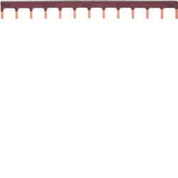 KB163P - Pente de lig. 1P 63A (castanho) 13M HAGER EAN:3250613720018