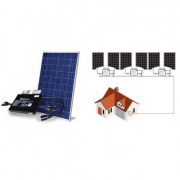 Kits Autoconsumo fotovoltaicos entre 330W e 2000W com Estrutura Telhado plano (Triângulos)