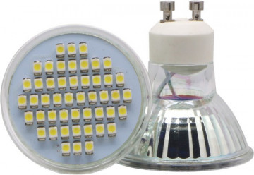 Lâmpada LED GU10 3W 120º SMD Br. Neutro 4500K ou Branco Frio 6500K