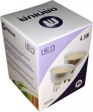 Lâmpada LED GU10 4,5W 120º SMD (três Cores disponíveis)