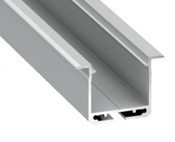 PFA2121 - Perfil alum. Linha Design Encastre 38,4x26,1x2000mm Anodizado DAKAR - Quant. fornecida = 1 un