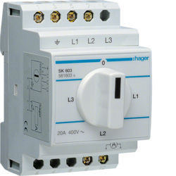 SK603 - Comutador amperímetro 4 posições 20A HAGER EAN:3250615616036