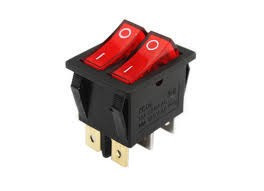 SKCD8 INTERRUPTOR BIPOLAR 2 TECLAS 15A 250V VERMELHA/VERDE