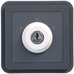 WNA037 - cubyko - Botão chave c/3 pos, cinzento HAGER EAN:3250617174374