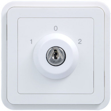 WNA037B - cubyko - Botão chave c/3 pos, branco HAGER EAN:3250617175371