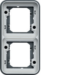 WNA408 - cubyko - Quadro x2 vertical, cinzento HAGER EAN:3250617174480