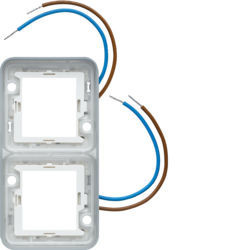 WNA699 - cubyko - Aro luminoso duplo branco, 230V HAGER EAN:3250617176996