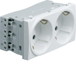 WS172 - systo Tomada Schuko dupla, branco HAGER EAN:3250617081726