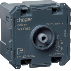 WXF063 - gallery 2M Variador universal de botão HAGER EAN:3250617192880