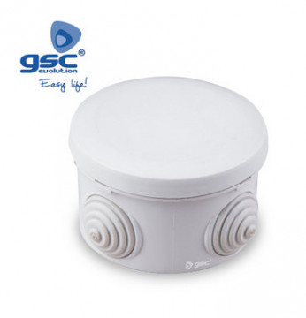 000301312 - Caixa de junção estanque cinza redonda Ø70x40mm IP54 8433373013124