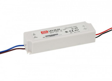 201176.235 - Fonte de Alimentação Estanque Mean Well 24Vdc 35W IP67 LPV - Quant. fornecida = 1 un
