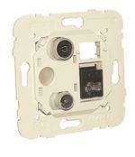21534 - 5603011572280 TOMADA MISTA R-TV-RJ45 CAT 6 UTP ESTRELA EFAPEL