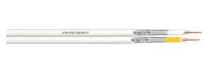 4145 -4031136021986 TELEVES - Cabo coaxial Duplo SK0729plus PVC Eca Class A 32VAtC Ø 0,65/2,7/4,3mm Branco