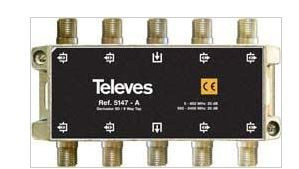 5147 -8424450103111 TELEVES - Derivador Interior (5-2400MHz) 8D "F" 20dB Tipo A (piso 2, 3)
