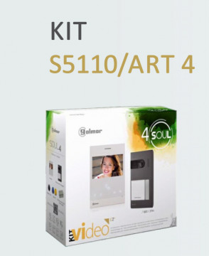 GOLMAR - Kit vídeo SOUL/ART4 - 1 botão chamada mãos-livres S5110/ART 4 WIFI INTEGRADO