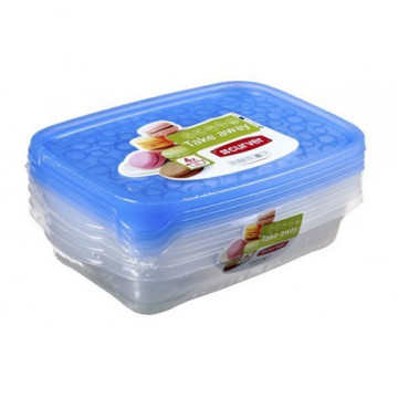 KETER CURVER 214408 Take Away Set 4x1L Rectangular P(cm)24,5 A(cm)9,5 L(cm)16,5