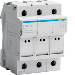 LSN403 - Corta-circuitos 3P 25A L32 3M HAGER EAN:3250614120039