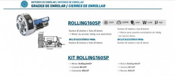 MOTORLINE ROLLING 160 SP MOTORES PARA GRADES DE ENROLAR