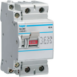 SA263 - Interruptor bipolar 2x63A 2,5M HAGER EAN:3250615512635